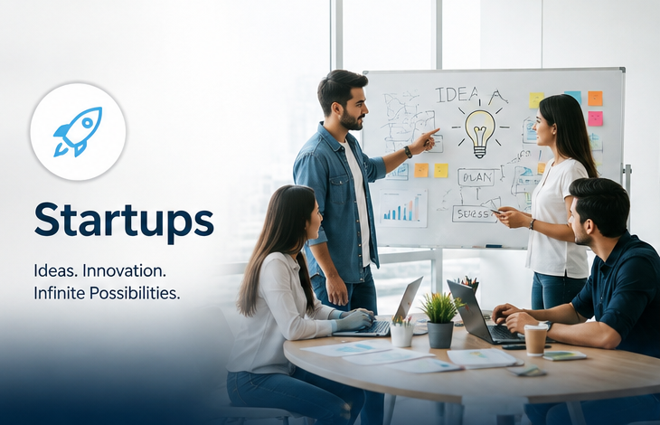 Startup team planning a launch